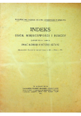 Indeks osób miejscowości i rzeczy 1923 r.