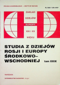 Studia z dziejów Rosji i Europy  tom XXIX