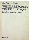 Wielka reforma teatru w Europie ludzie idee zdarzenia