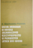 Udział Krakowa w handlu zagranicznym Rzeczypospolitej w pierwszych latach XVII wieku