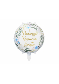 Balon foliowy Pierwsza Komunia Święta 45cm