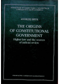 The origins of constitutional government