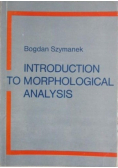 Introduction to Morphological Analysis