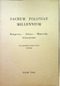 Sacrum Poloniae Millennium tom jubileuszowy Chrztu Polski 966 1966