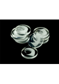Znaczniki akryl transparentne okrągłe 22x3mm 10szt