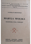 Maryla Wolska środowisko życie twórczość