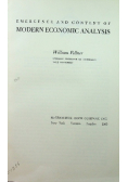 Modern economic analysis