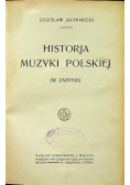 Historja Muzyki Polskiej 1920 r.
