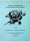Teksty źródłowe do historii wieku XVIII