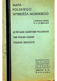 Mapa polskiego wybrzeża morskiego ok 1932 r.