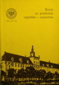 Rzym na przełomie republiki i cesarstwa