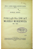Pogląd na świat młodego Mickiewicza 1925 r.