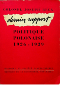 Dernier Raport Politique Polonaise 1926 1939