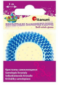 Taśma z kryształkami samoprzyl. 12mmx1m niebieska