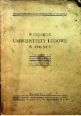 Wiejskie Uniwersytety Ludowe w Polsce 1939 r.