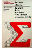 Funkcje jednej zmiennej w badaniach ekonomicznych