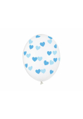 Balony Serduszka Crystal Clear 30cm 50szt