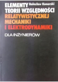 Elementy teorii względności relatywistycznej mechaniki i elektromechaniki