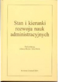 Stan i kierunki rozwoju nauk administracyjnych