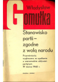Stanowisko partii-zgodne z wolą narodu