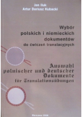 Wybór polskich i niemieckich dokumentów do ćwiczeń translacyjnych