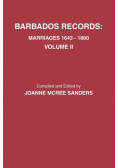 Barbados Records. Marriages, 1643-1800
