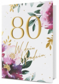 Karnet B6 Urodziny 80