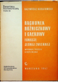 Rachunek różniczkowy i całkowy funkcje jednej zmiennej