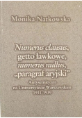 Numerus clausus getto ławkowe numerus nullus "paragraf aryjski"