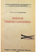 Rodzaje podziału logicznego 1939 r.