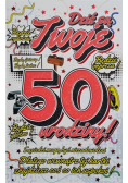 Karnet Urodzinowy z zawieszką 50
