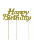 Piker Happy Birthday złoty