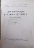 Listy emigracyjne Joachima Lelewela Tom III