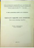 Nieznany Rękopis Jana Jonstona