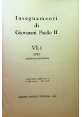 Insegnamenti di Giovanni Paolo II Tom VI Część 1