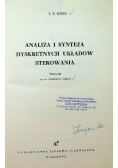 Analiza i synteza dyskretnych układów sterowania