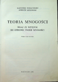 Teoria mnogości wraz ze wstępem do opisowej teorii mnogości
