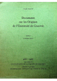 Documents sur les origines de l Universite de Cracovie
