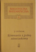 Równania z jedna niewiadomą