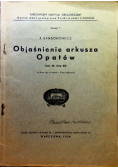 Objaśnienia arkusza Opatów 1934 r.