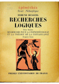Recherches Logiques tom II