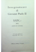 Insegnamenti di Giovanni Paolo II tom XXIV część 1 2001