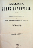 Analecta Juris Pontificii tom II 1857r.