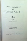 Insegnamenti di Giovanni Paolo II tom XII część 2
