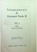 Insegnamenti di Giovanni Paolo II Tom VI Część II