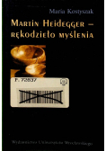 Martin Heidegger Rękodzieło Myślenia