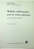 Methodes mathematiques pour les sciences physiques