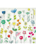 Karnet kwadrat z kopertą Floral Pattern
