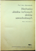 Mechanika układów korbowych silników samochodowych