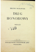 Dług honorowy Powieść 1929 r